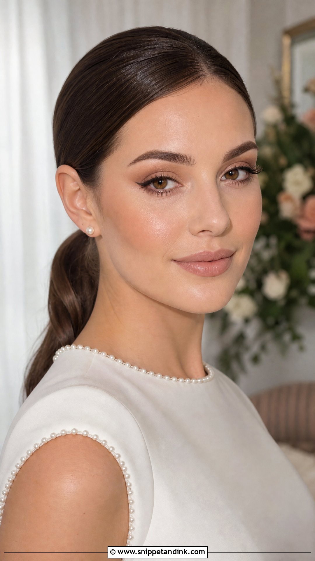 Natural Bridal Makeup With Brown Winged Liner - Snippet and Ink - 25 Natural Bridal Makeup for Green Eyes