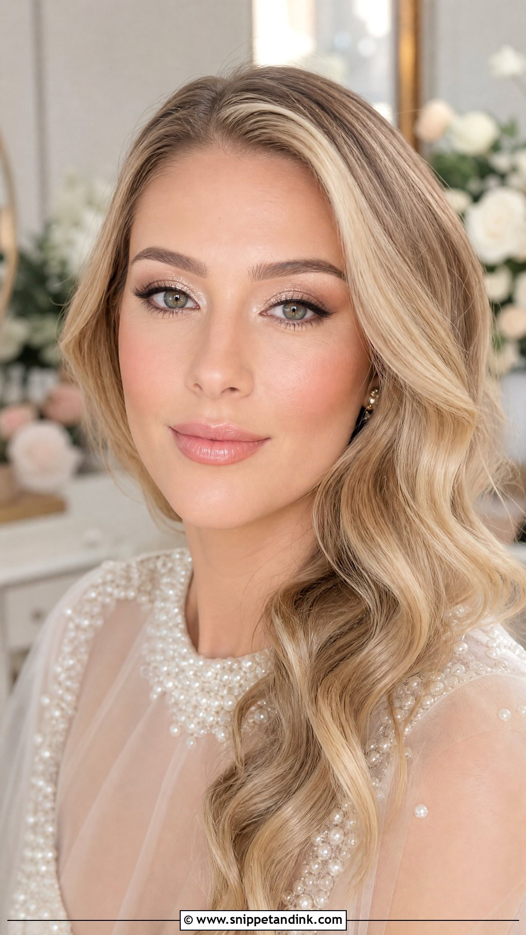 Natural Bridal Makeup With Champagne Eyes - Snippet and Ink - 20 Natural Bridal Makeup Wedding Day Ideas