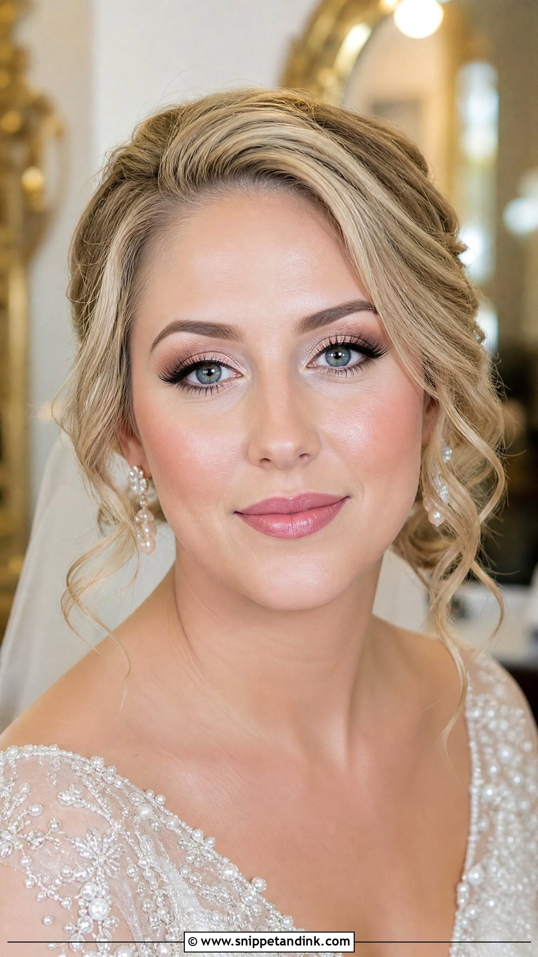Natural Bridal Makeup With Champagne Eyeshadow - Snippet and Ink - 25 Light Natural Bridal Makeup Ideas