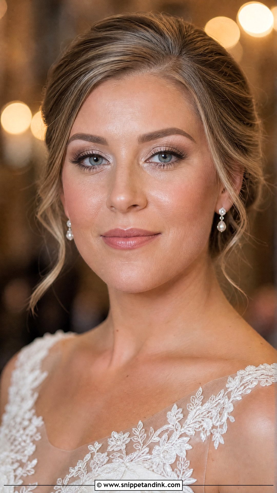 Natural Bridal Makeup With Champagne Shimmer - Snippet and Ink - 20 Natural Bridal Makeup Looks