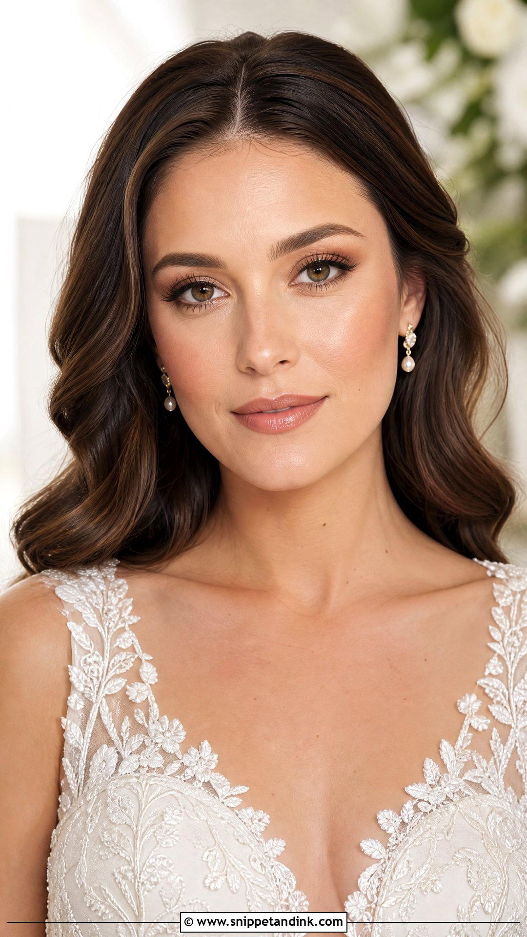 Natural Bridal Makeup With Classic Nude Bridal Look - Snippet and Ink - 30 Natural Bridal Makeup for Brown Eyes