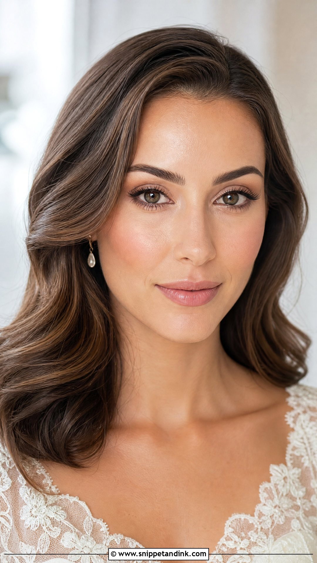 Natural Bridal Makeup With Classic Nude Lip - Snippet and Ink - 25 Simple Natural Bridal Makeup Ideas