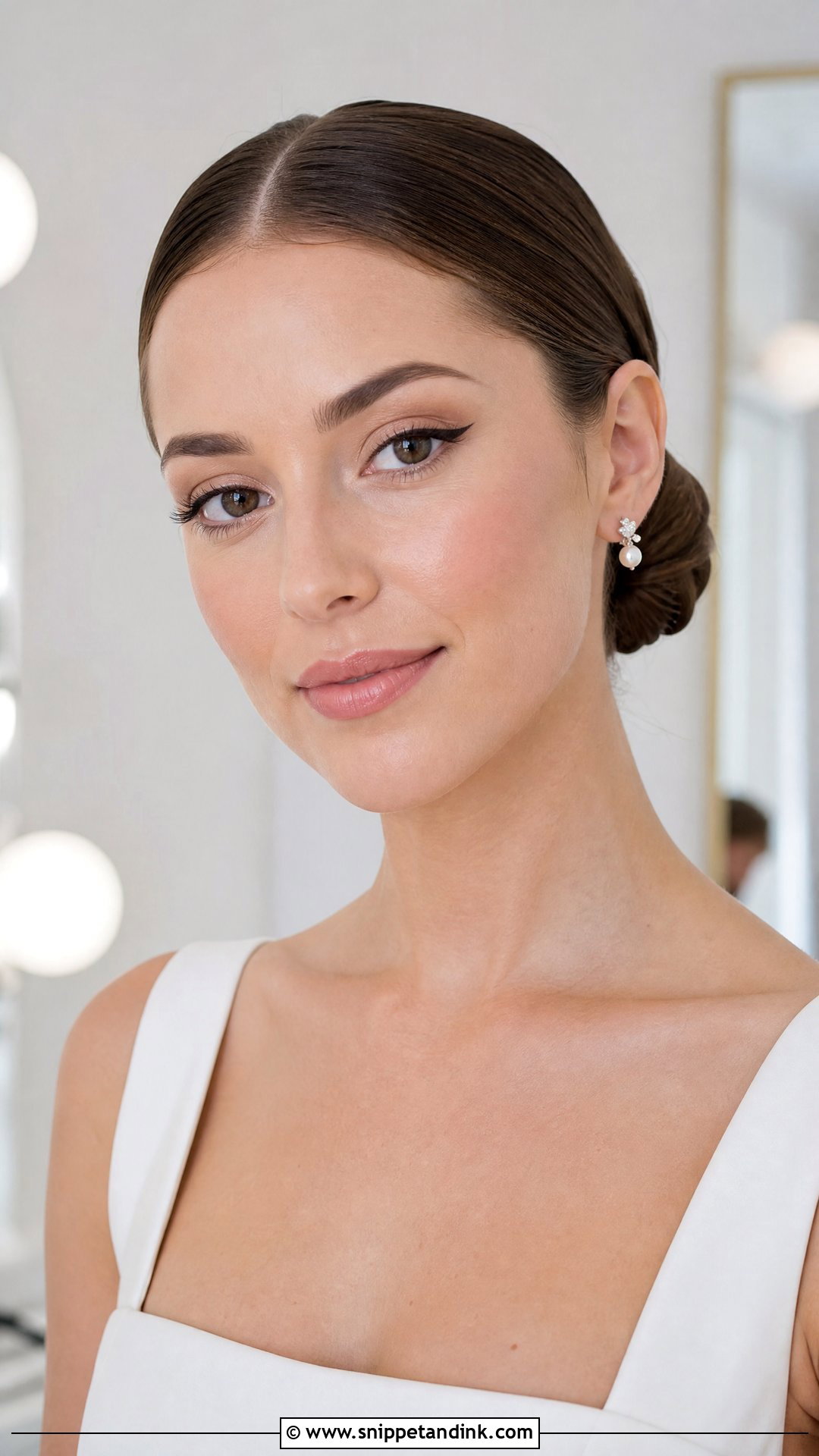 Natural Bridal Makeup With Classic Winged Liner - Snippet and Ink - 20 Natural Makeup for Wedding Bride Ideas