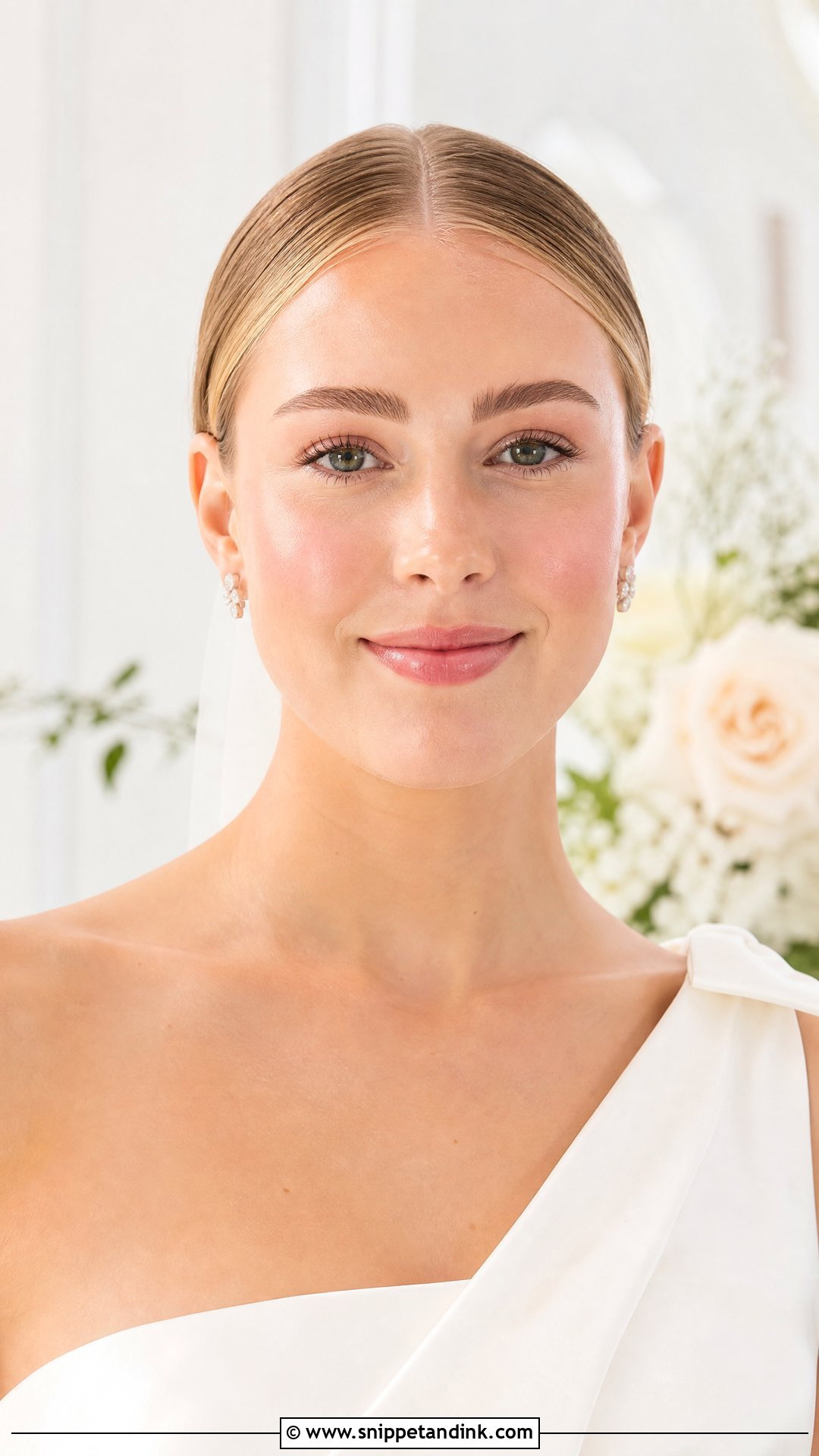 Natural Bridal Makeup With Clean Girl Skin - Snippet and Ink - 20 Natural Bridal Makeup Wedding Day Ideas