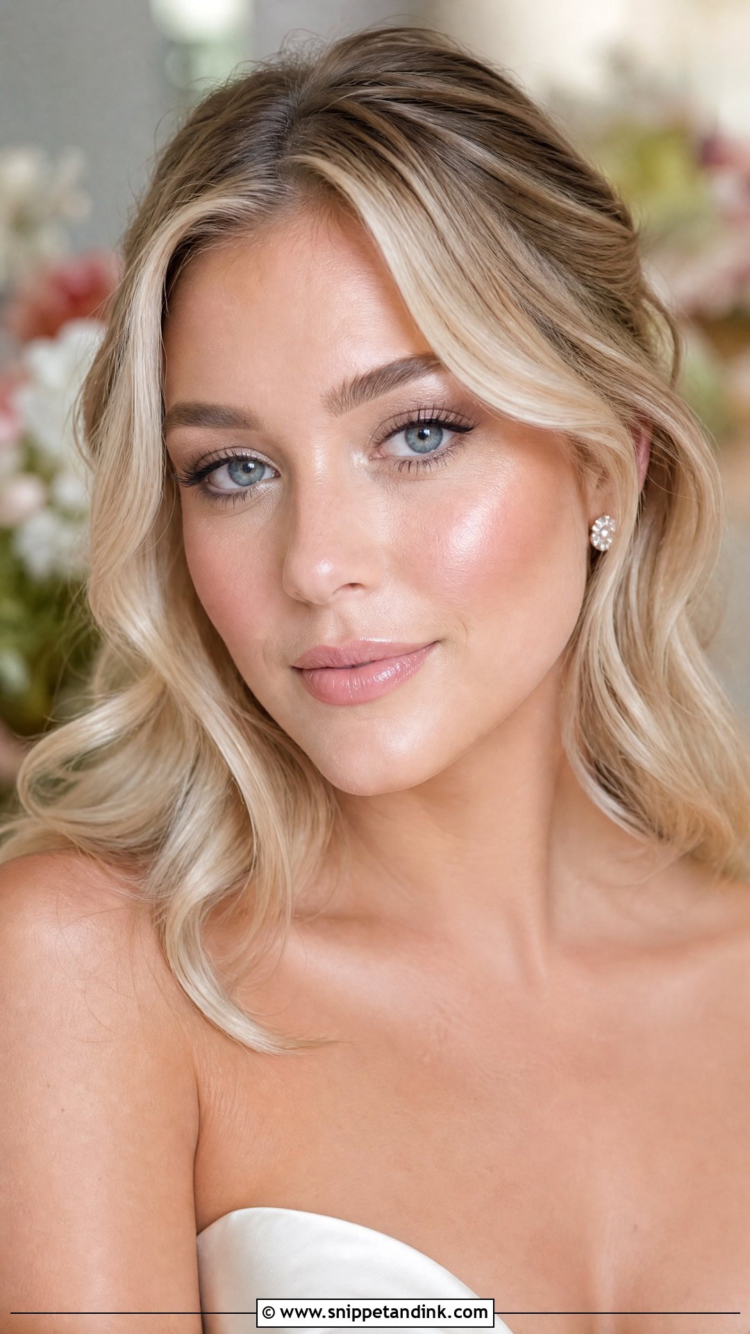 Natural Bridal Makeup With Dewy Skin - Snippet and Ink - 20 Natural Bridal Makeup Wedding Day Ideas