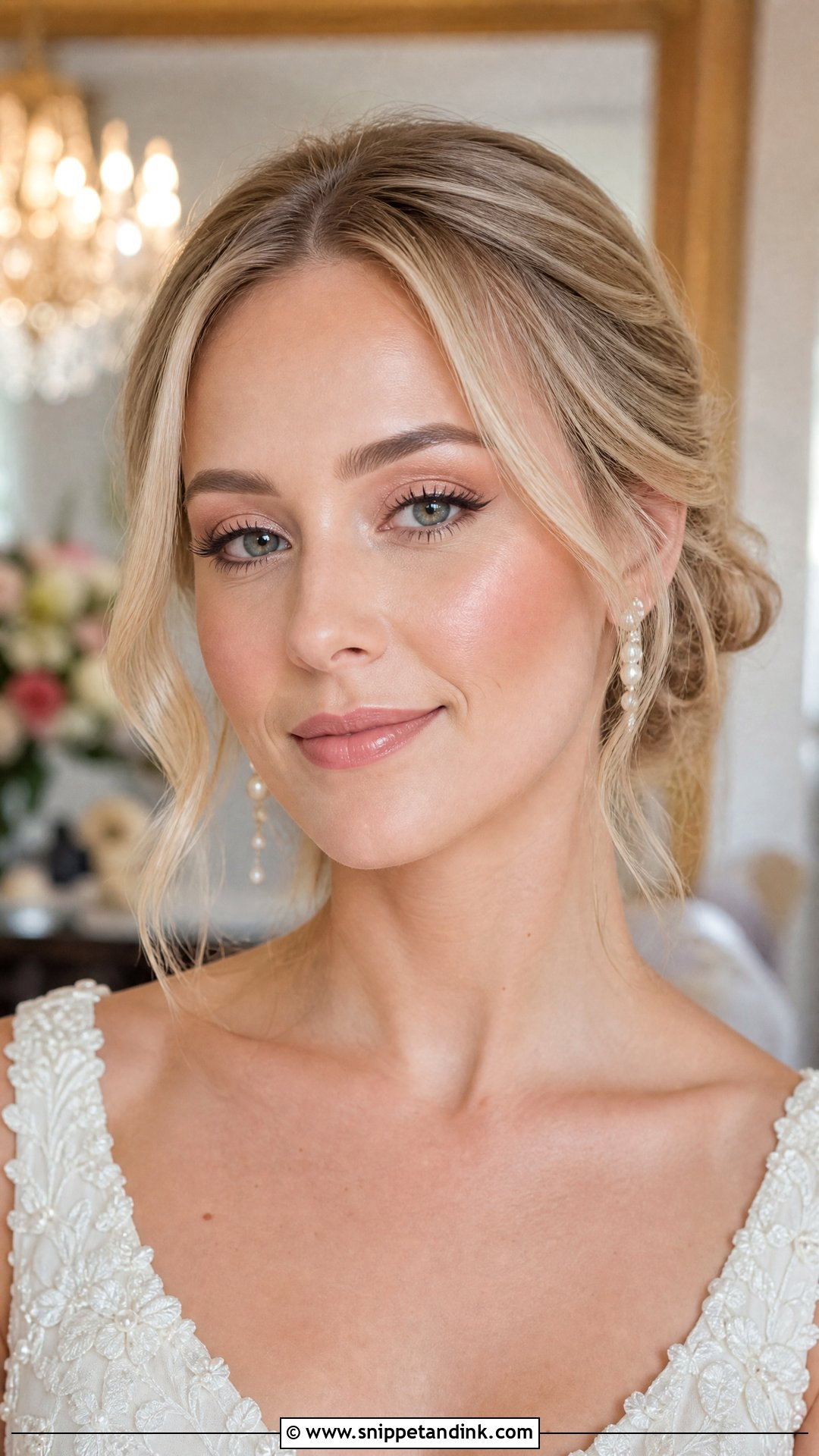 Natural Bridal Makeup With Dewy Skin - Snippet and Ink - 20 Soft Natural Bridal Makeup Ideas