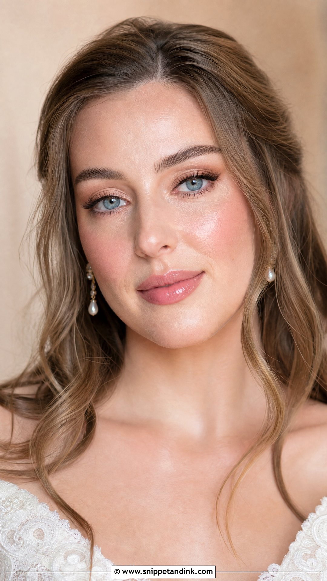 Natural Bridal Makeup With Dewy Skin For Blue Eyes - Snippet and Ink - 25 Natural Bridal Makeup for Blue Eyes