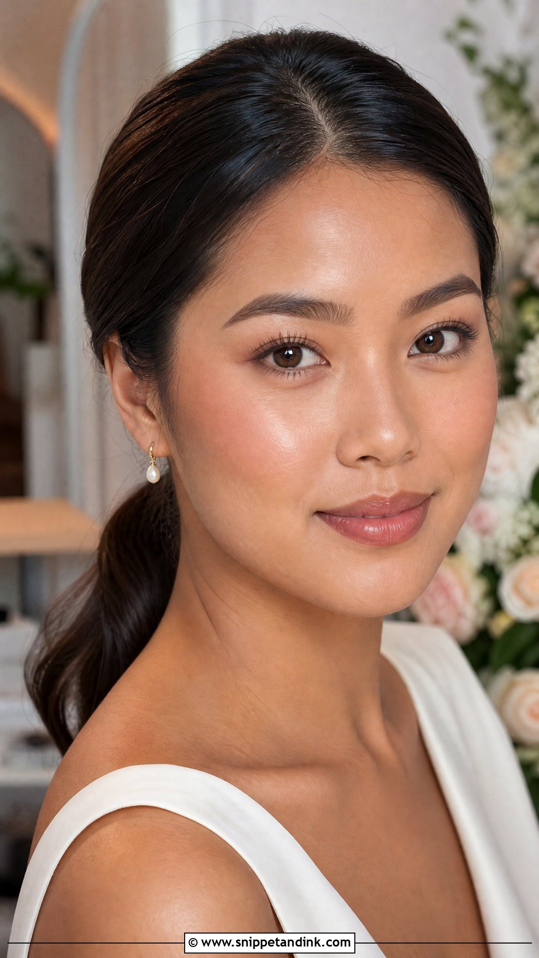 Natural Bridal Makeup With Fresh Brows - Snippet and Ink - 30 Natural Bride Makeup Ideas