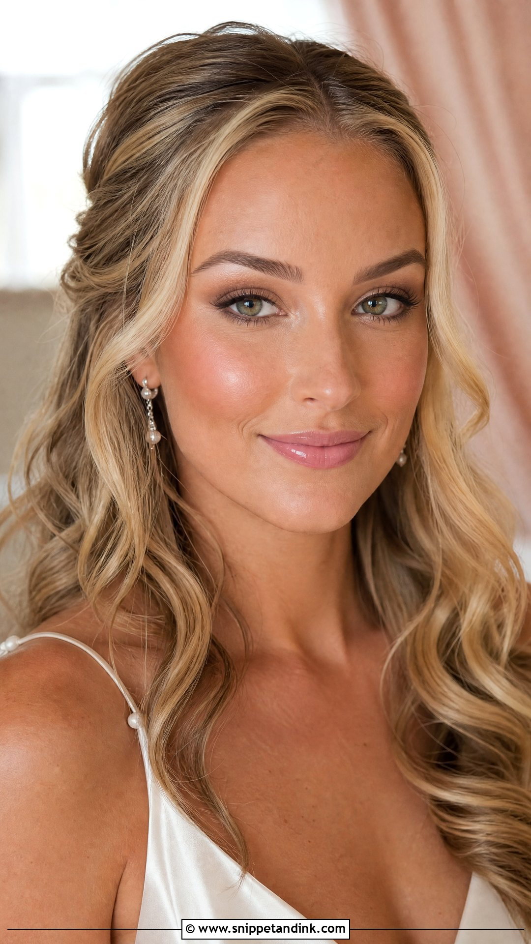 Natural Bridal Makeup With Glossy Lip - Snippet and Ink - 25 Light Natural Bridal Makeup Ideas