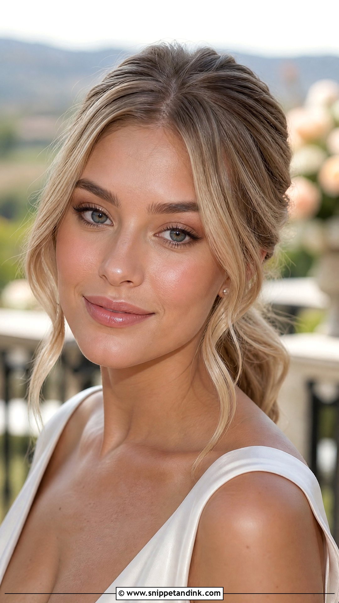 Natural Bridal Makeup With Glossy Lips - Snippet and Ink - 20 Natural Wedding Bride Makeup Ideas
