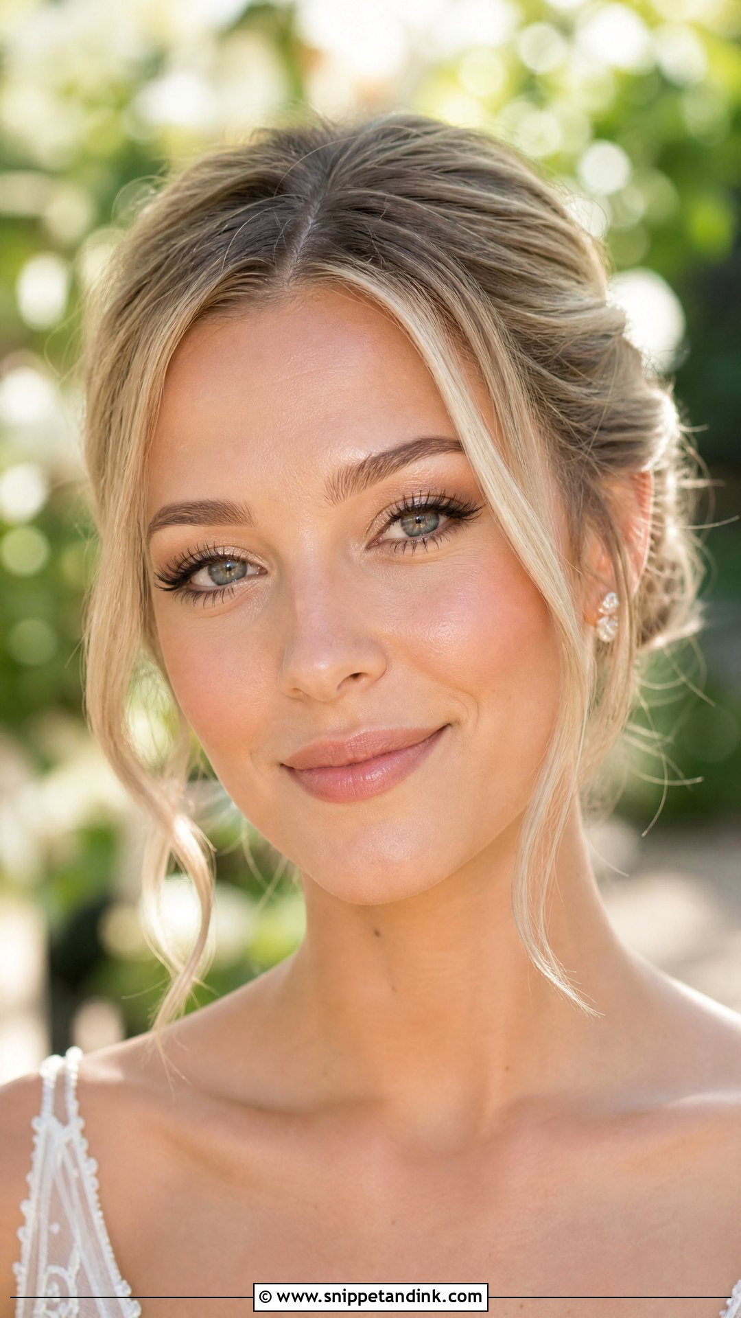 Natural Bridal Makeup With Glowing Skin - Snippet and Ink - 20 Natural Makeup Look for Wedding Ideas