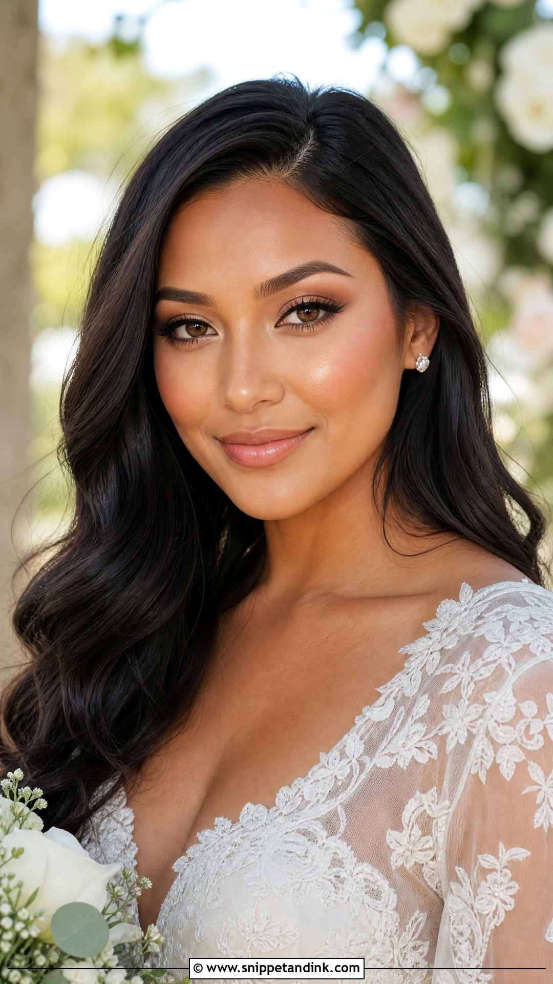 Natural Bridal Makeup With Glowy Cheeks - Snippet and Ink - 30 Natural Bridal Makeup for Brown Eyes