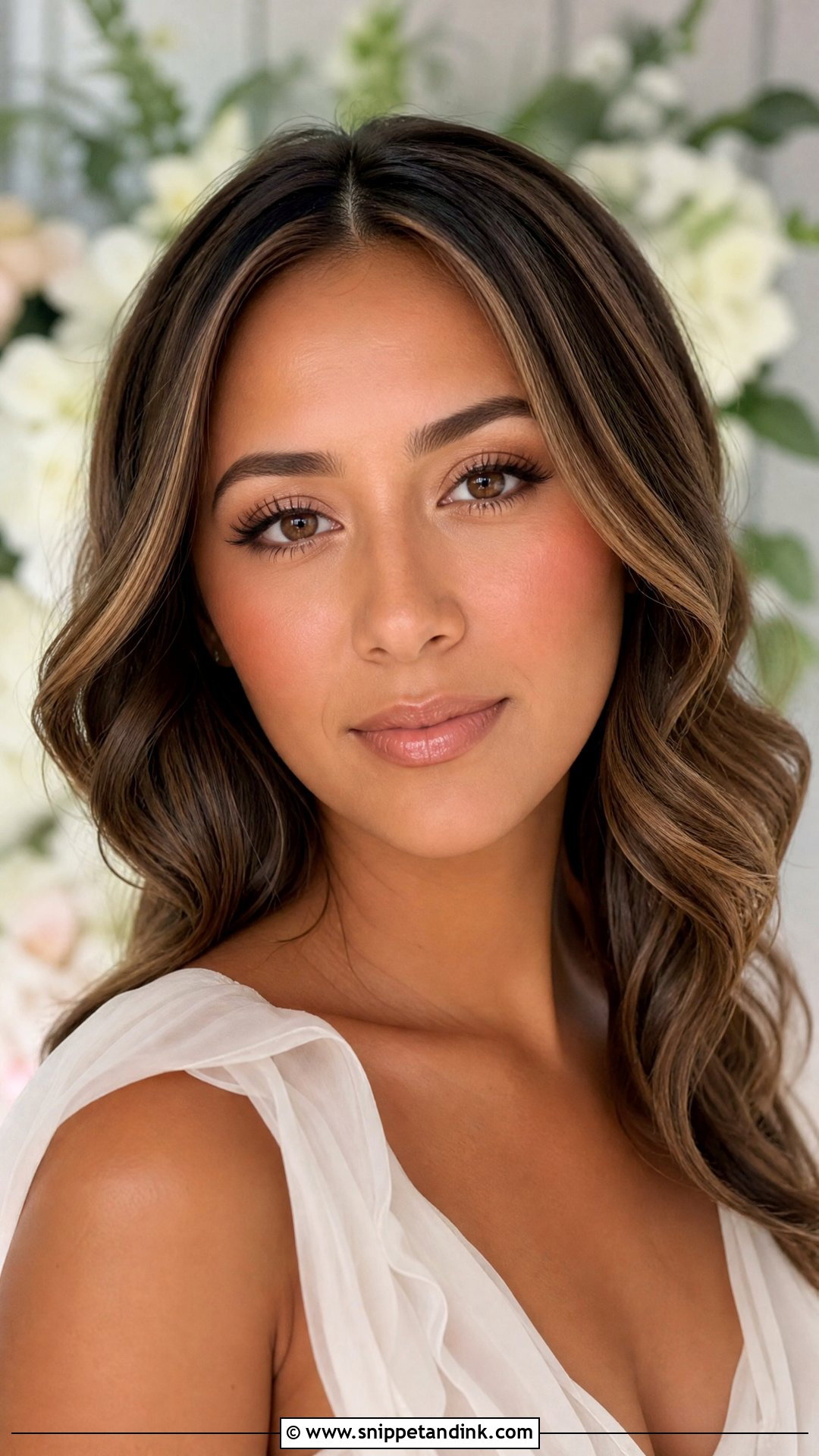 Natural Bridal Makeup With Glowy Cheeks - Snippet and Ink - 20 Natural Bride Make Up Ideas