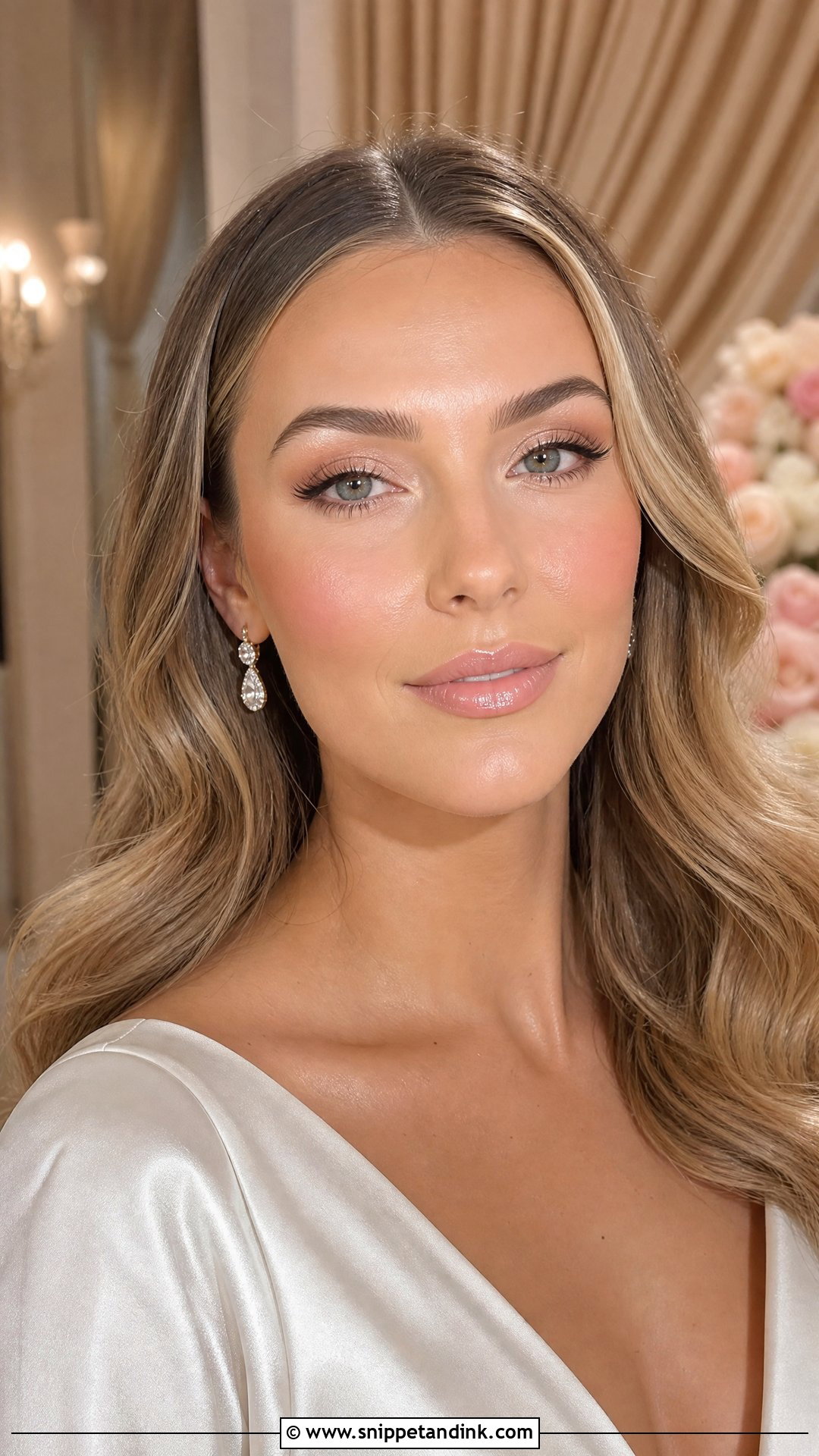 Natural Bridal Makeup With Glowy Skin - Snippet and Ink - 20 Bride Natural Makeup Wedding Day Ideas