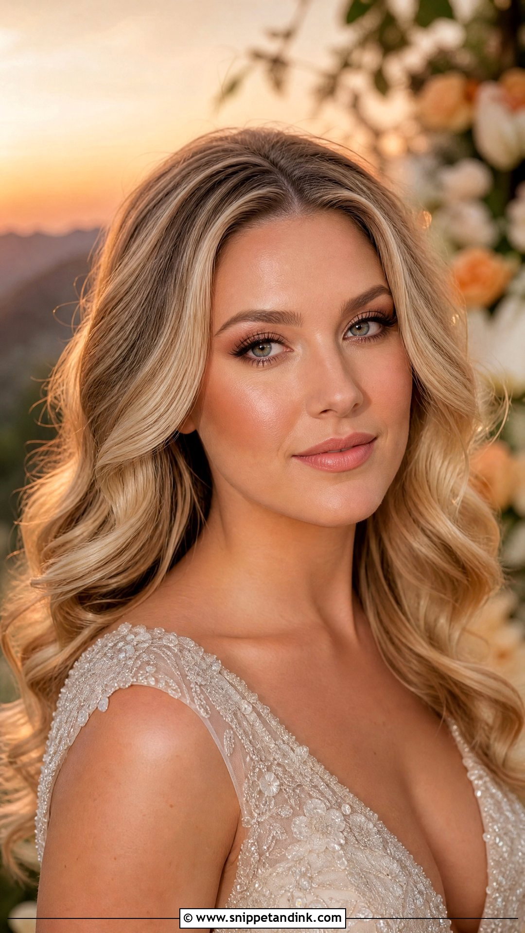 Natural Bridal Makeup With Gold Shimmer - Snippet and Ink - 20 Natural Bridal Makeup Wedding Day Ideas