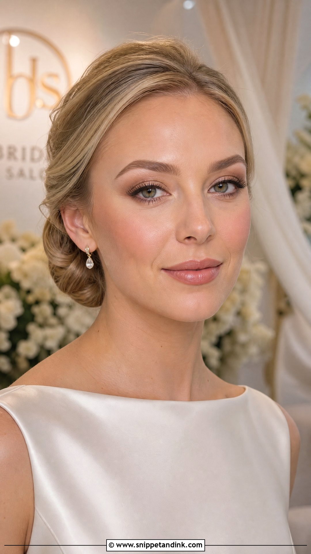 Natural Bridal Makeup With Matte Brown Eyes - Snippet and Ink - 25 Natural Bridal Makeup for Green Eyes