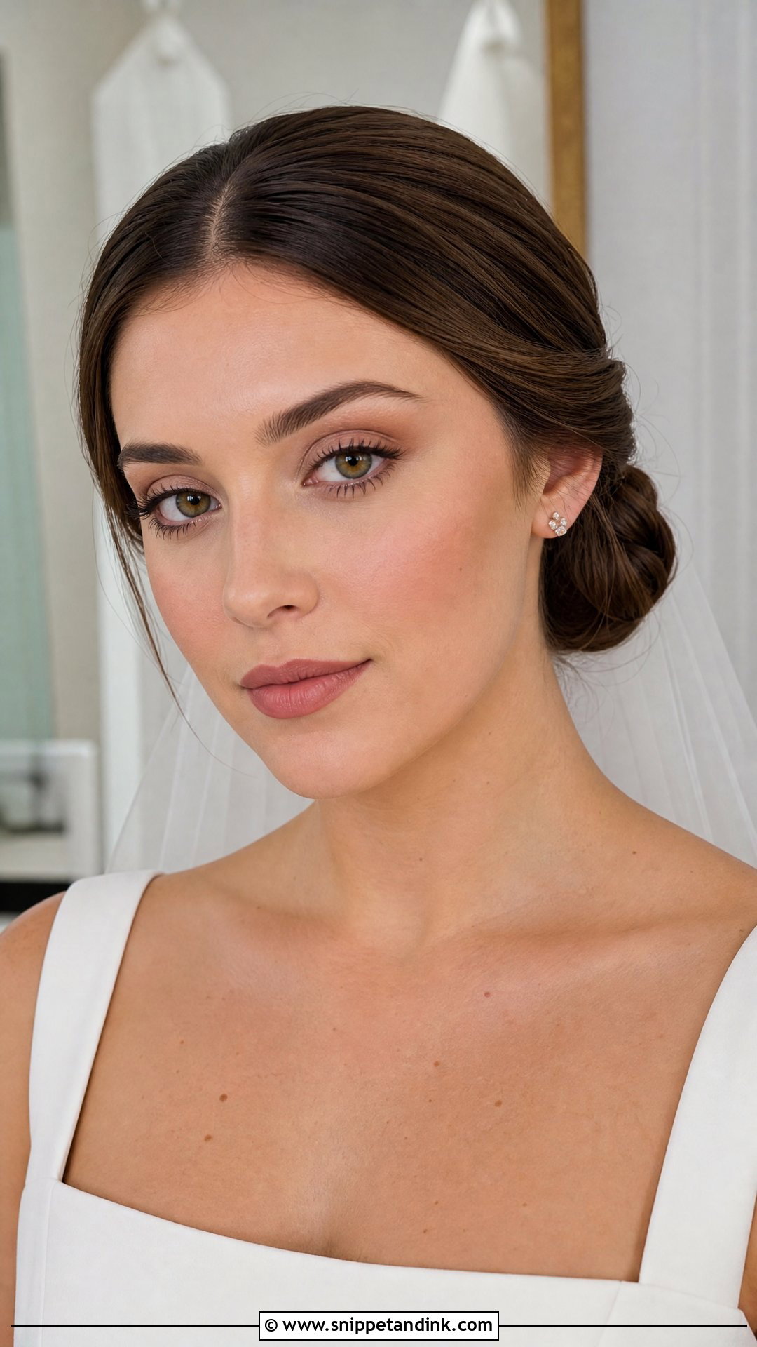 Natural Bridal Makeup With Matte Skin - Snippet and Ink - 20 Natural Bride Make Up Ideas