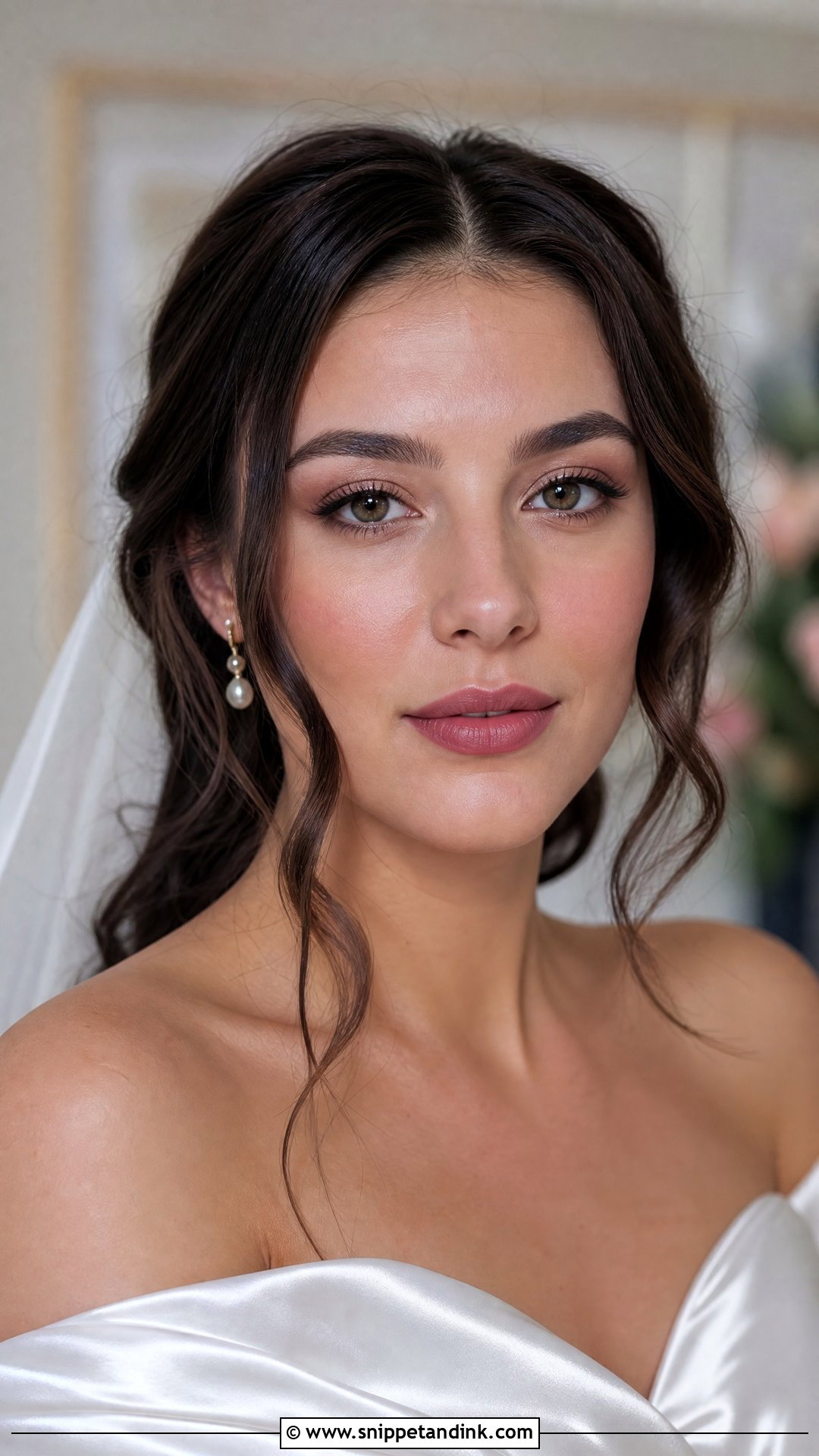 Natural Bridal Makeup With Mauve Lip - Snippet and Ink - 25 Simple Natural Bridal Makeup Ideas