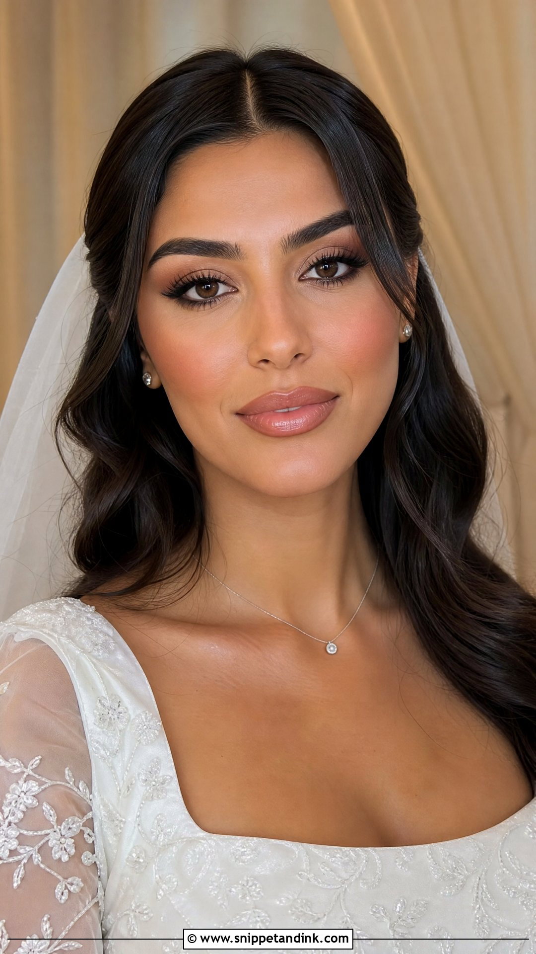 Natural Bridal Makeup With Nude Lip - Snippet and Ink - 20 Natural Bridal Makeup Looks