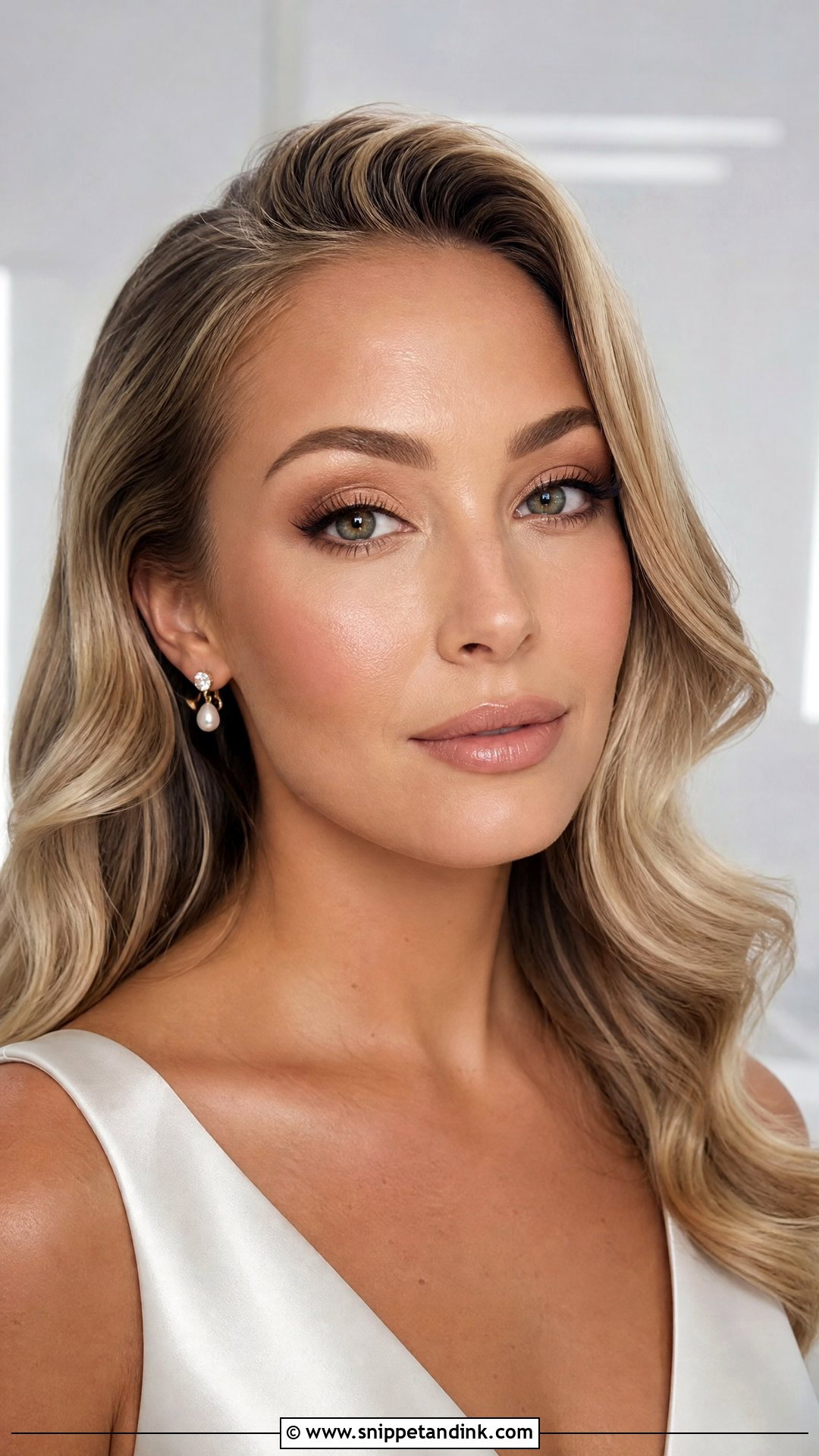 Natural Bridal Makeup With Nude Lips - Snippet and Ink - 20 Natural Bride Make Up Ideas