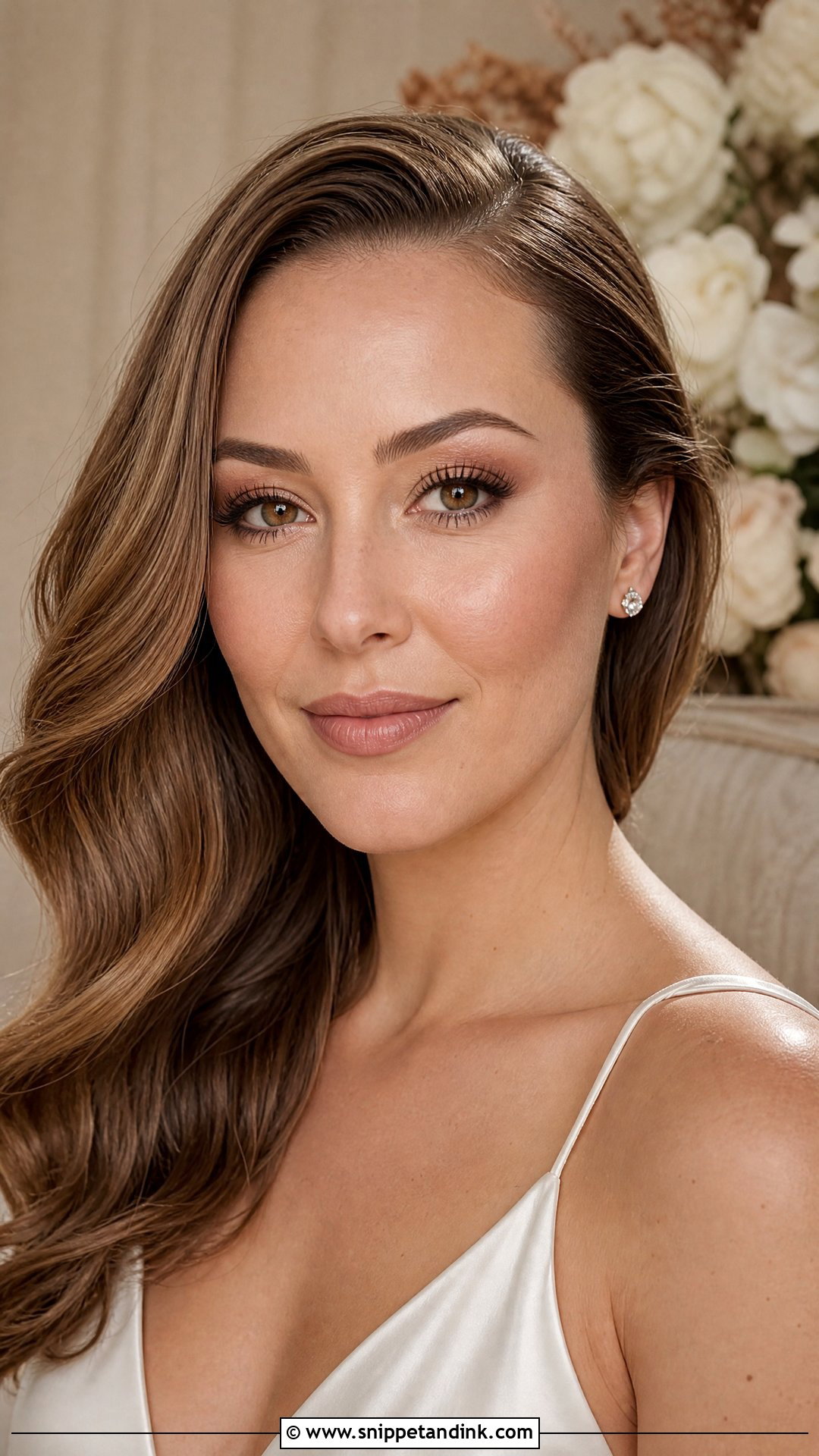 Natural Bridal Makeup With Nude Lips - Snippet and Ink - 25 Natural Bridal Makeup for Green Eyes
