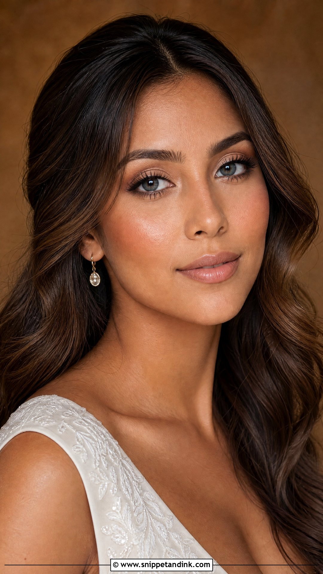 Natural Bridal Makeup With Nude Lips For Blue Eyes - Snippet and Ink - 25 Natural Bridal Makeup for Blue Eyes