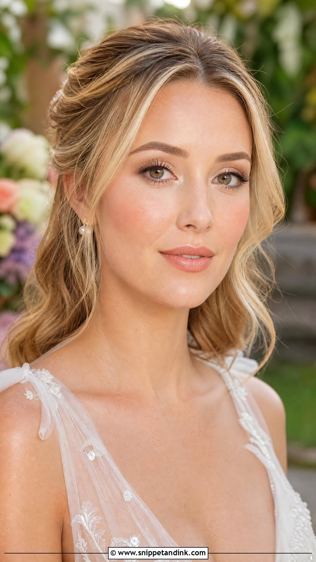 Natural Bridal Makeup With Peach Blush - Snippet and Ink - 30 Natural Bride Makeup Ideas
