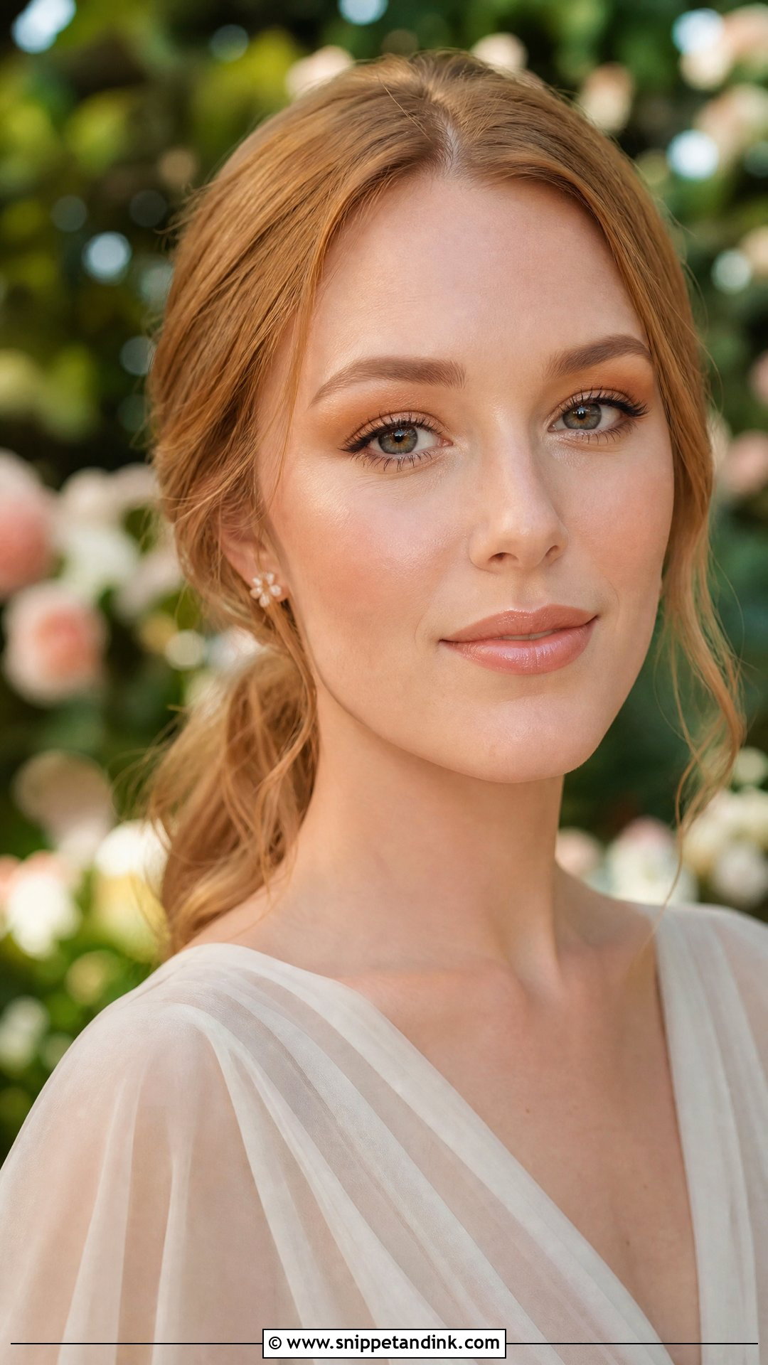 Natural Bridal Makeup With Peach Tones - Snippet and Ink - 20 Natural Bridal Makeup Looks