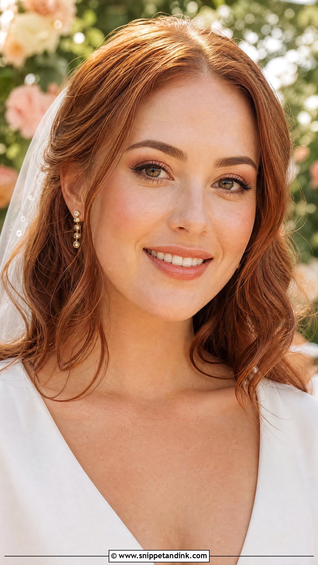 Natural Bridal Makeup With Peach Tones - Snippet and Ink - 30 Natural Bridal Makeup Ideas