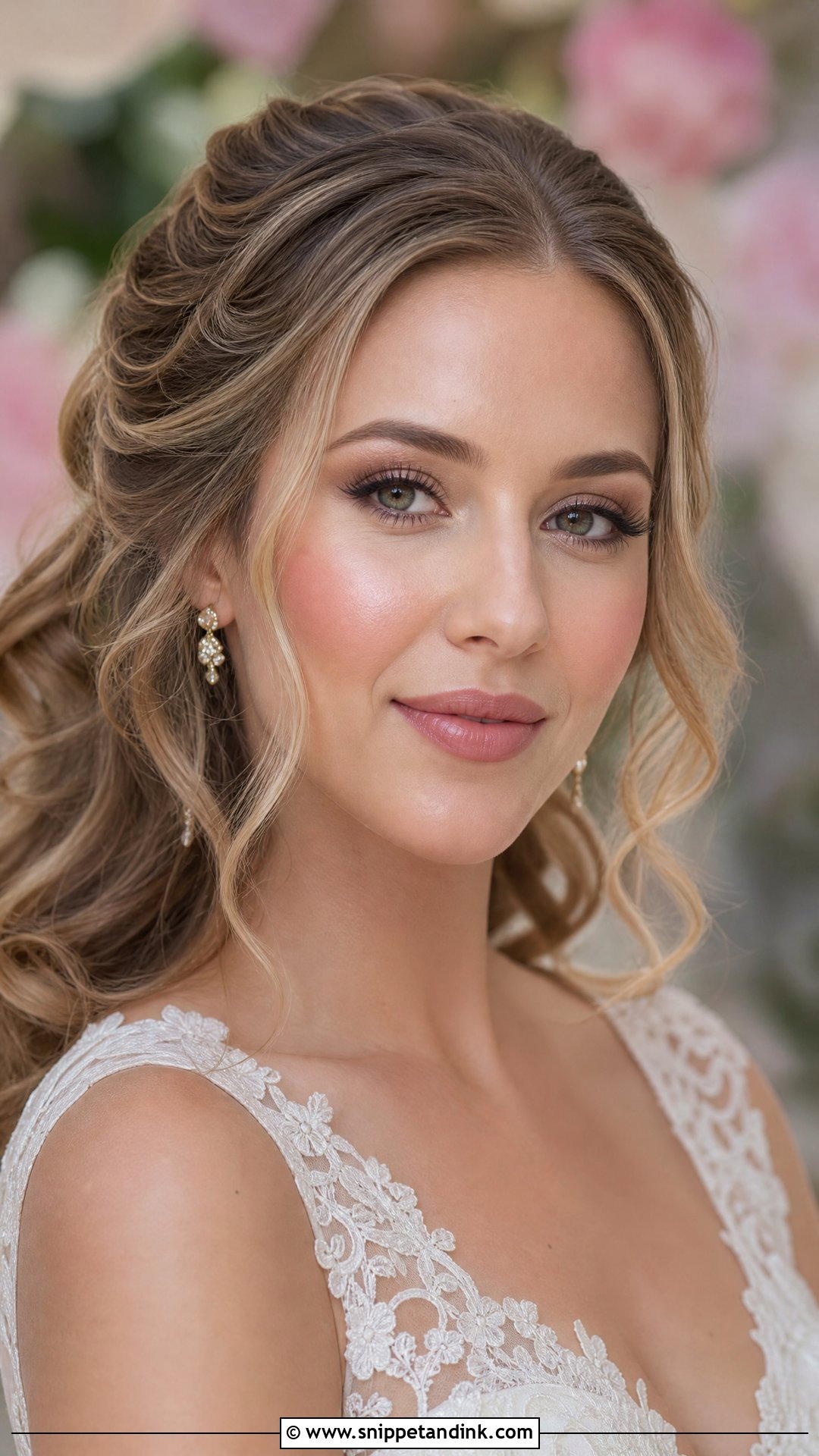 Natural Bridal Makeup With Pink Blush - Snippet and Ink - 20 Natural Bridal Makeup Looks
