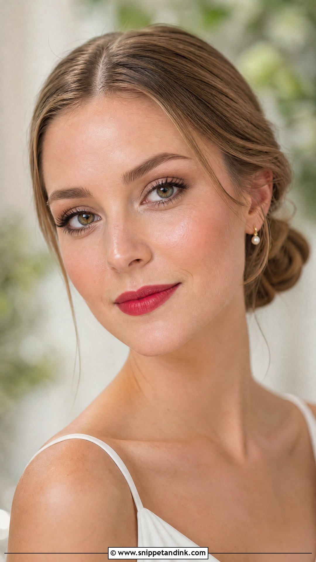 Natural Bridal Makeup With Red Lips - Snippet and Ink - 25 Bridal Makeup with Red Lips