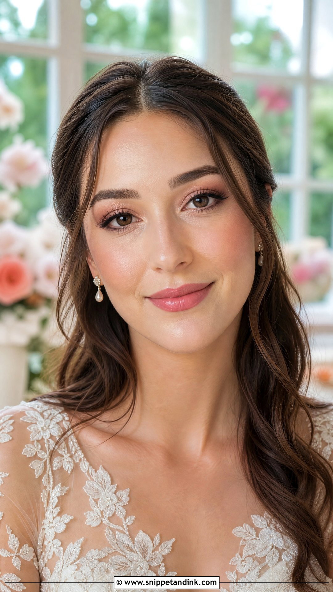 Natural Bridal Makeup With Rose Tones - Snippet and Ink - 25 Light Natural Bridal Makeup Ideas