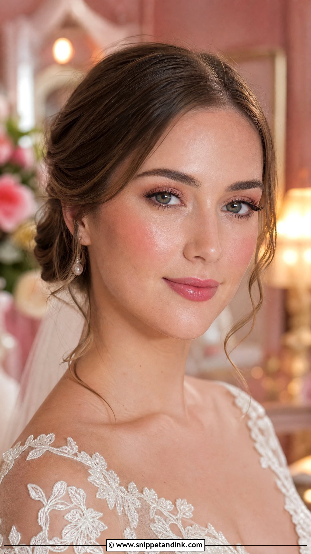 Natural Bridal Makeup With Rosy Cheeks - Snippet and Ink - 20 Soft Natural Bridal Makeup Ideas