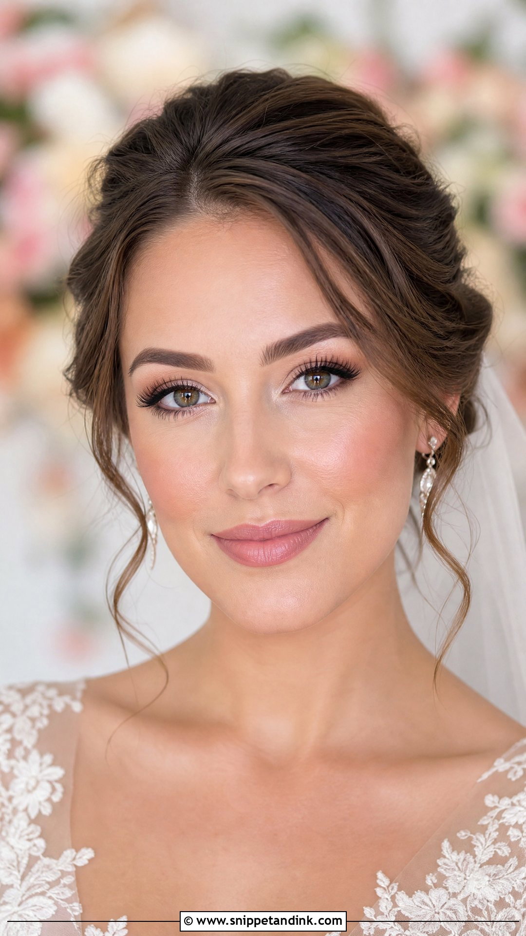 Natural Bridal Makeup With Rosy Cheeks - Snippet and Ink - 30 Natural Bridal Makeup for Brown Eyes