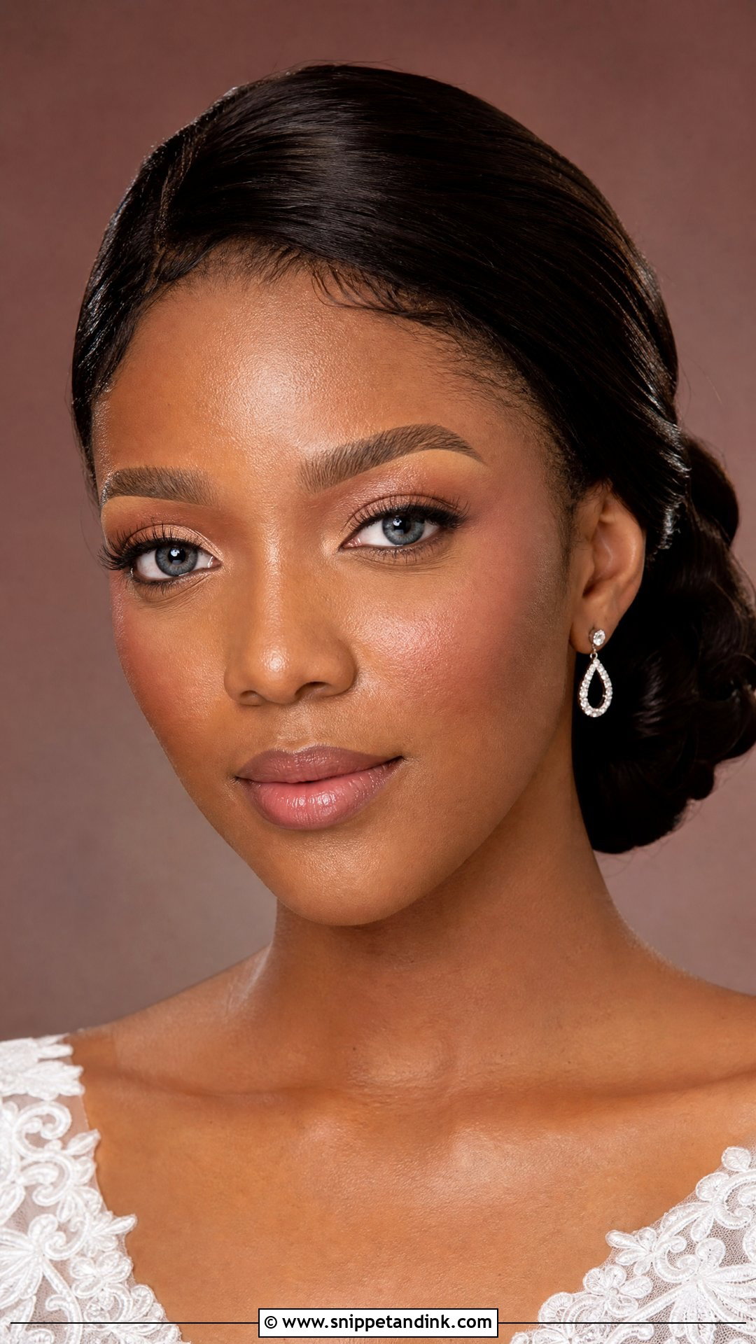 Natural Bridal Makeup With Rosy Cheeks For Blue Eyes - Snippet and Ink - 25 Natural Bridal Makeup for Blue Eyes