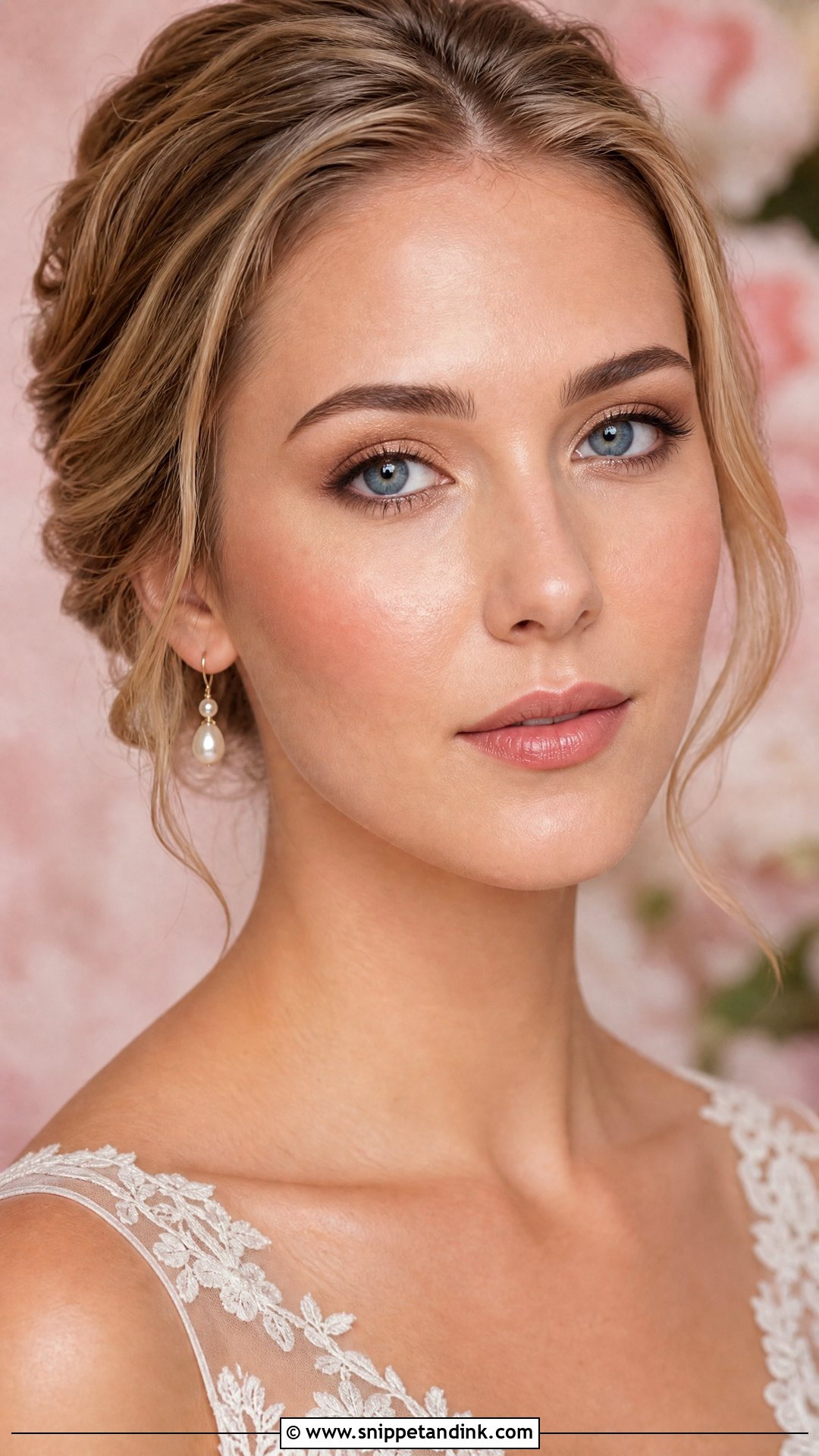 Natural Bridal Makeup With Soft Brown Liner For Blue Eyes - Snippet and Ink - 25 Natural Bridal Makeup for Blue Eyes