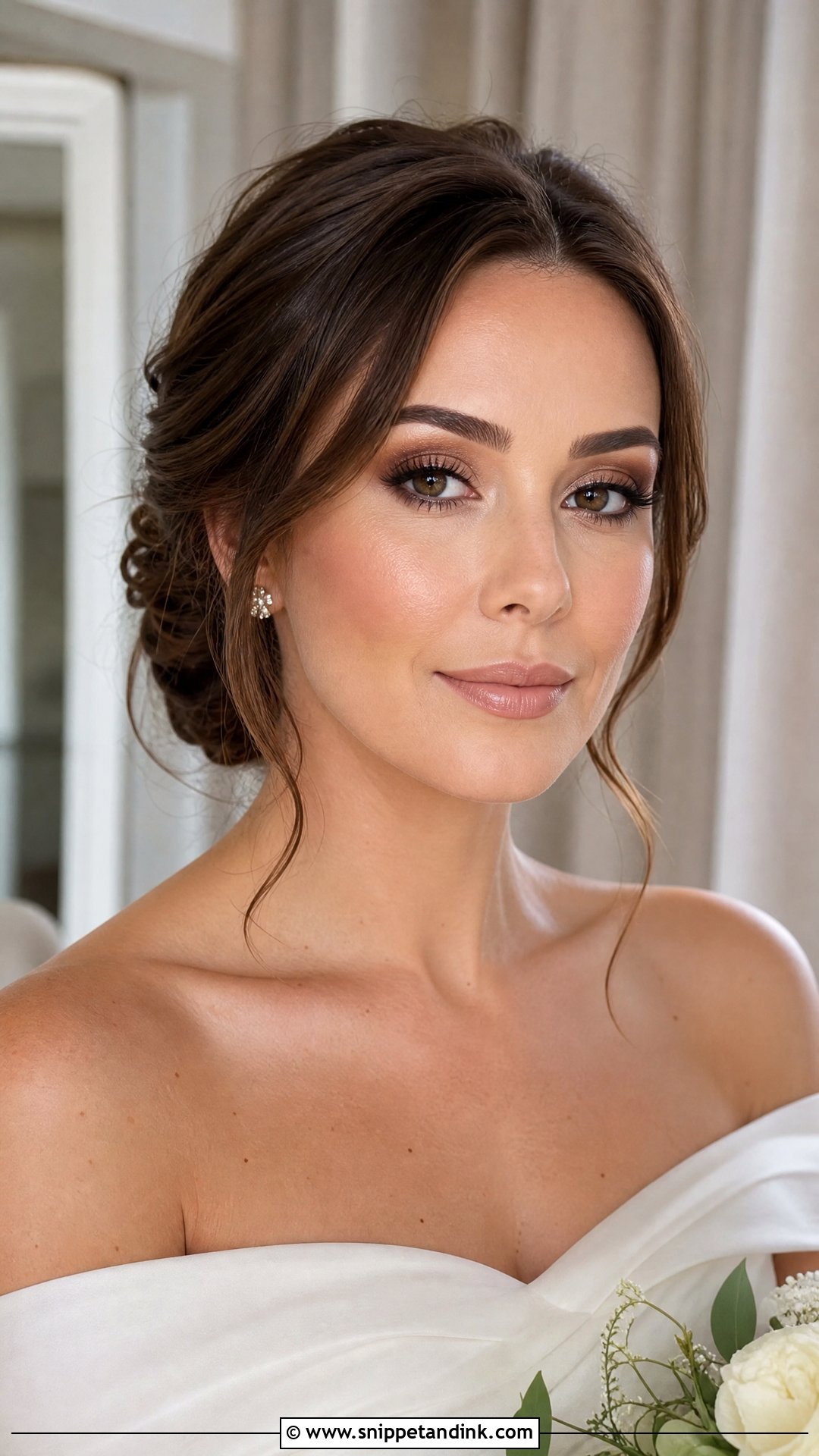 Natural Bridal Makeup With Soft Brown Smokey Eyes - Snippet and Ink - 30 Natural Bridal Makeup for Brown Eyes