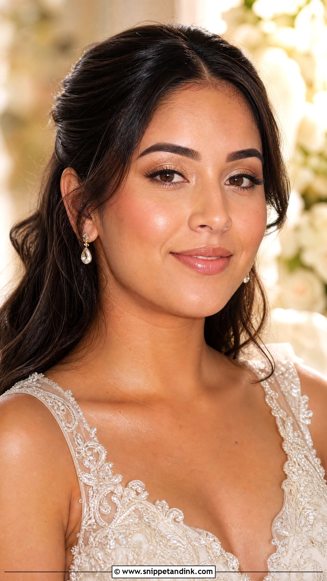 Natural Bridal Makeup With Soft Gold Eyes - Snippet and Ink - 30 Natural Bridal Makeup for Brown Eyes