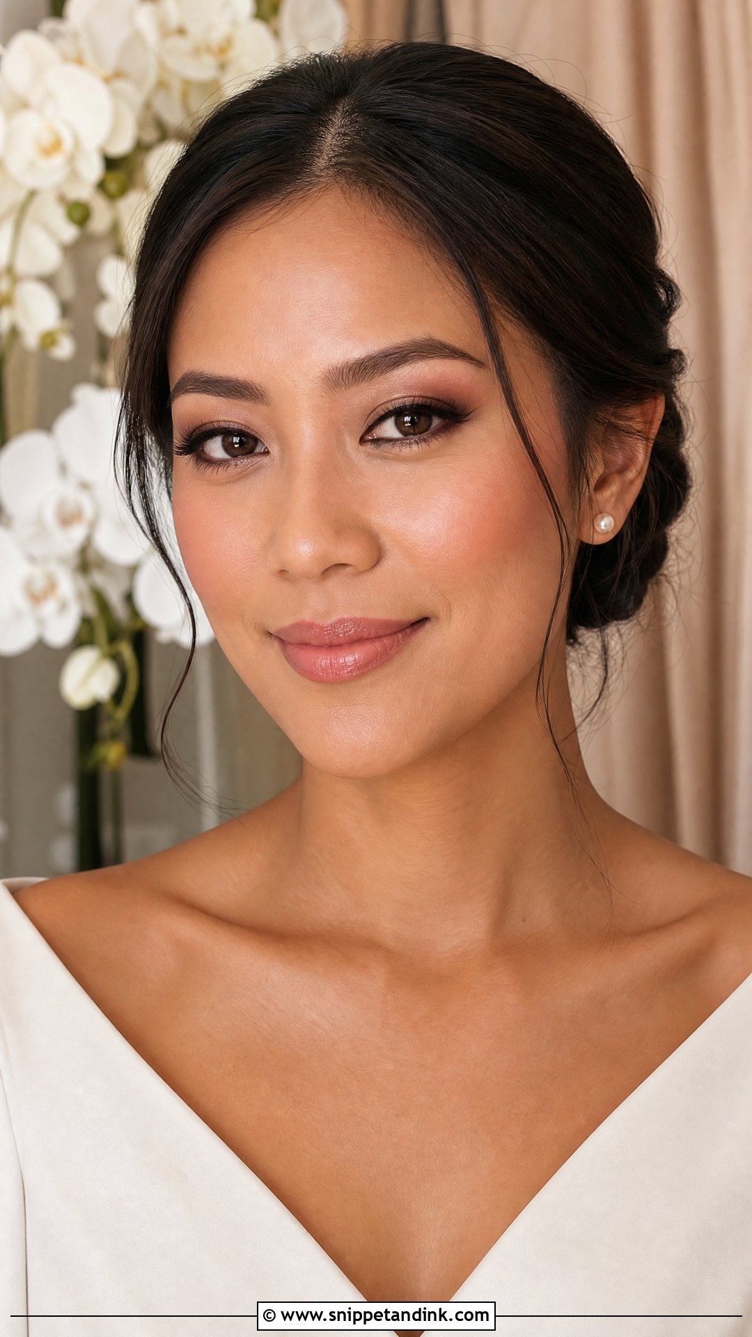 Natural Bridal Makeup With Soft Matte Lips - Snippet and Ink - 25 Natural Bridal Makeup for Green Eyes
