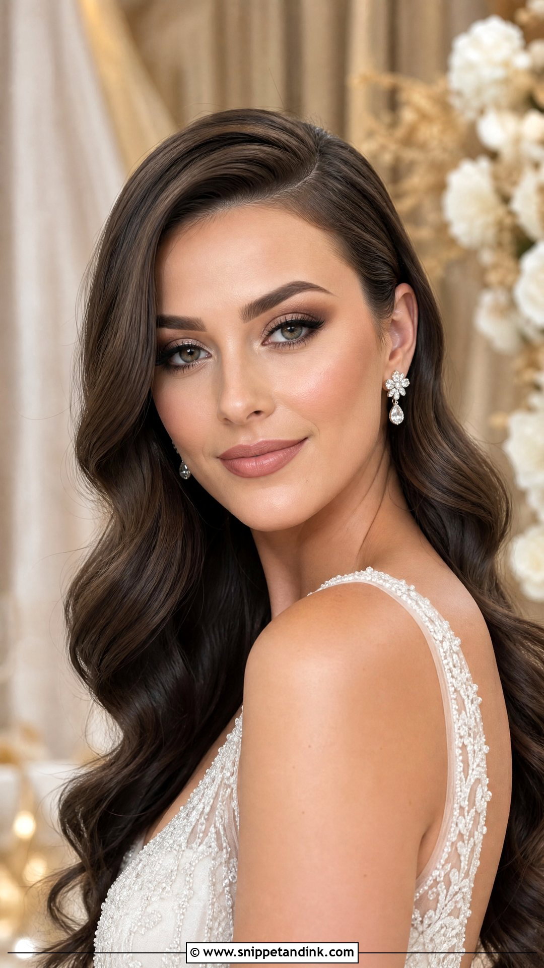 Natural Bridal Makeup With Soft Smokey Eyes - Snippet and Ink - 20 Bride Natural Makeup Wedding Day Ideas