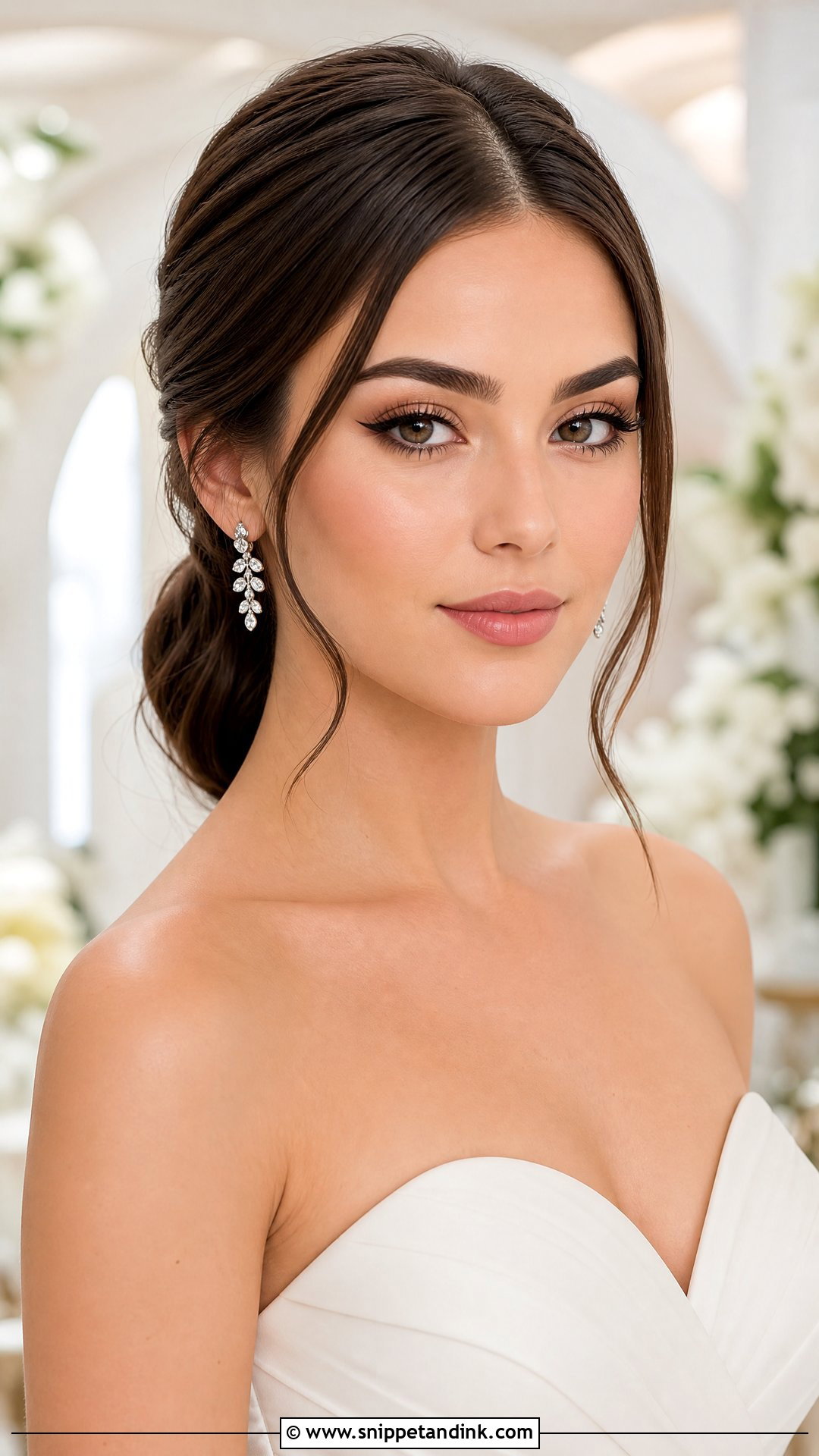 Natural Bridal Makeup With Soft Winged Liner - Snippet and Ink - 20 Natural Wedding Bride Makeup Ideas