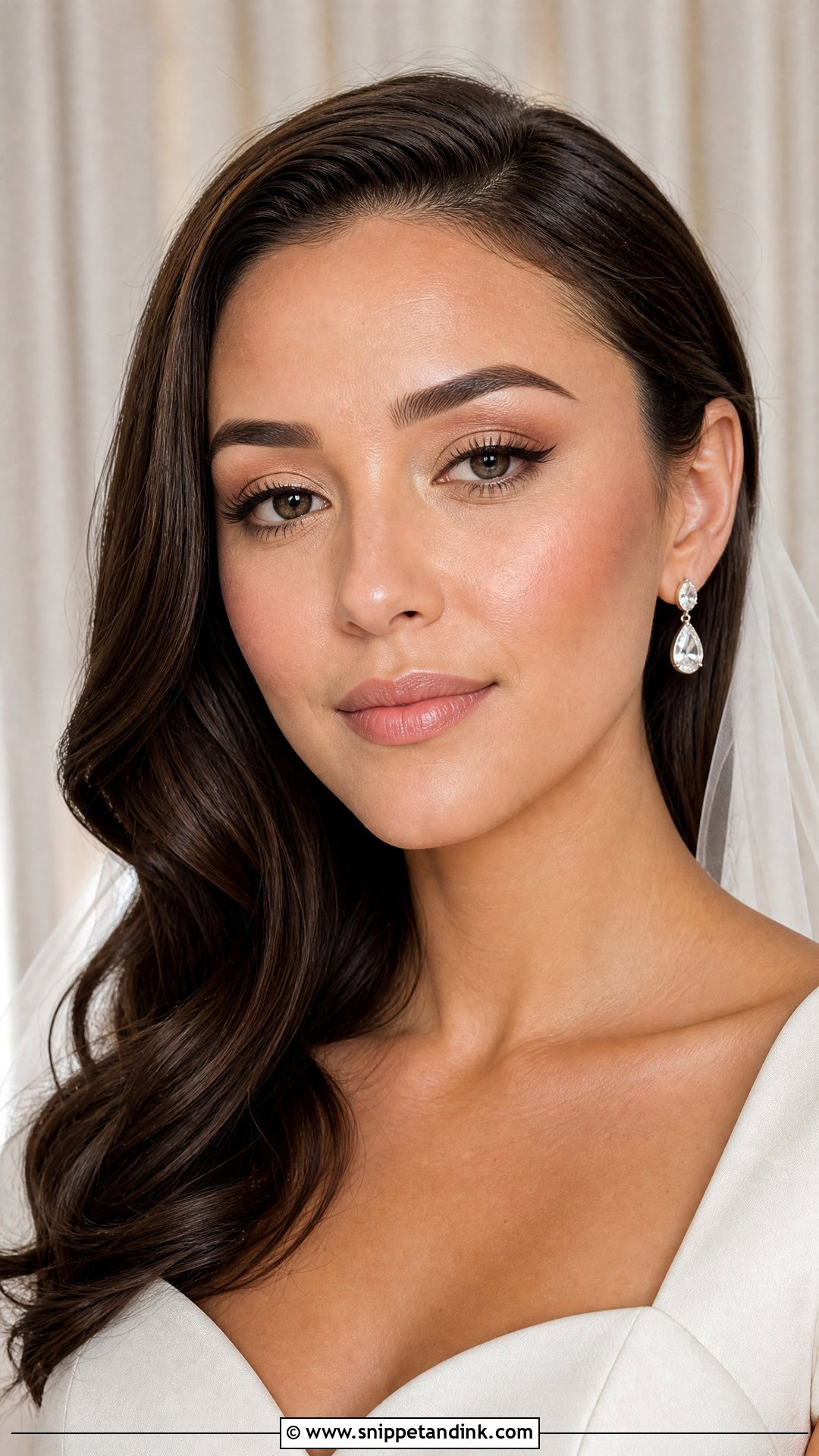 Natural Bridal Makeup With Soft Winged Liner - Snippet and Ink - 30 Natural Bridal Makeup for Brown Eyes