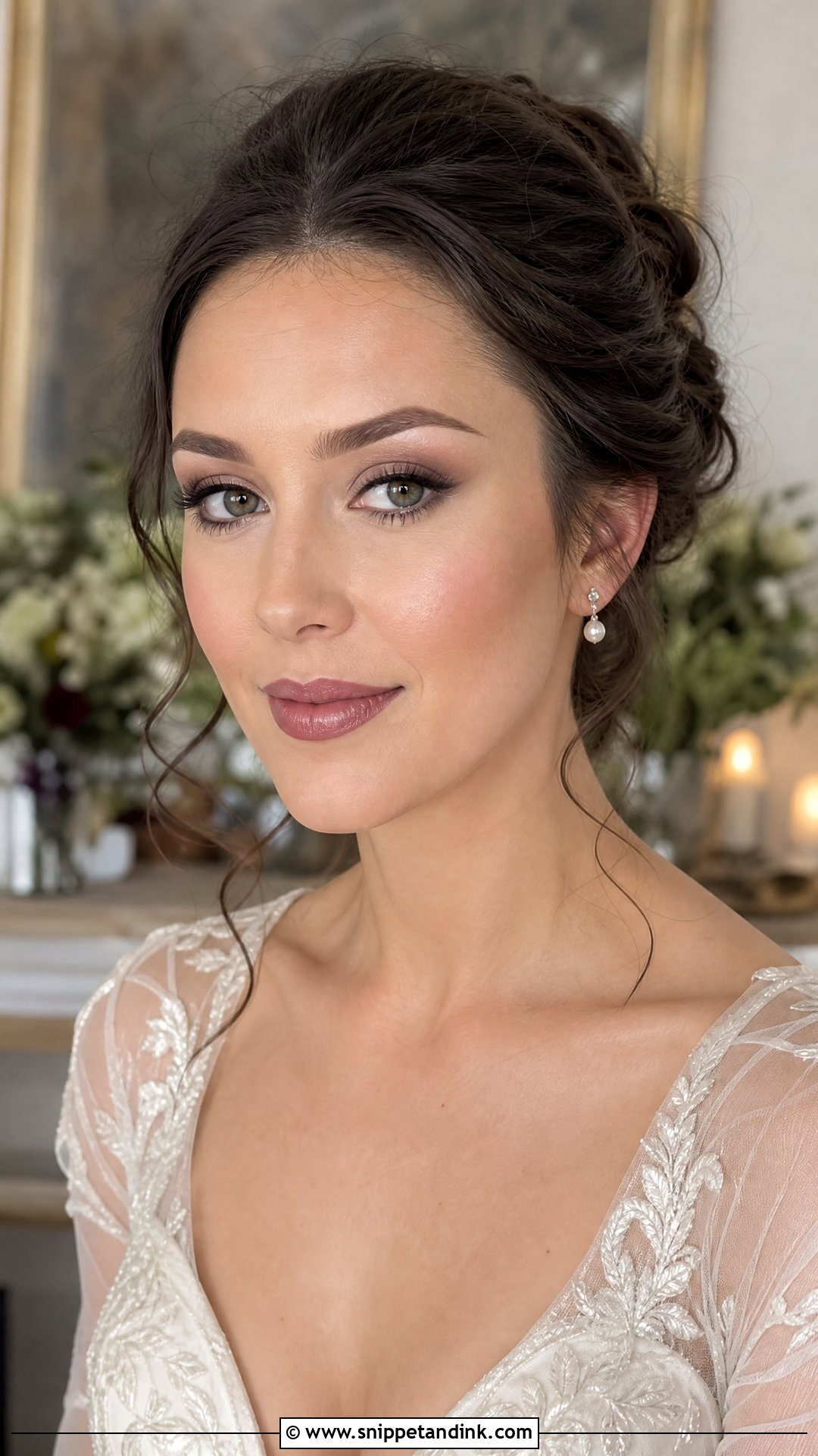 Natural Bridal Makeup With Taupe Eyes - Snippet and Ink - 30 Natural Bride Makeup Ideas