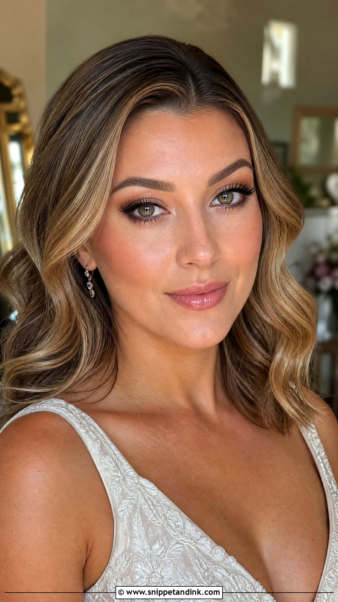 Natural Bridal Makeup With Warm Brown Liner - Snippet and Ink - 30 Natural Bride Makeup Ideas