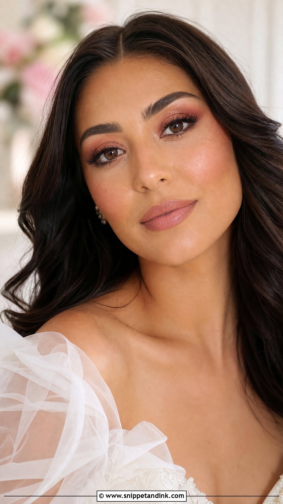 Natural Bridal Makeup With Warm Rose Eyes - Snippet and Ink - 30 Natural Bridal Makeup for Brown Eyes