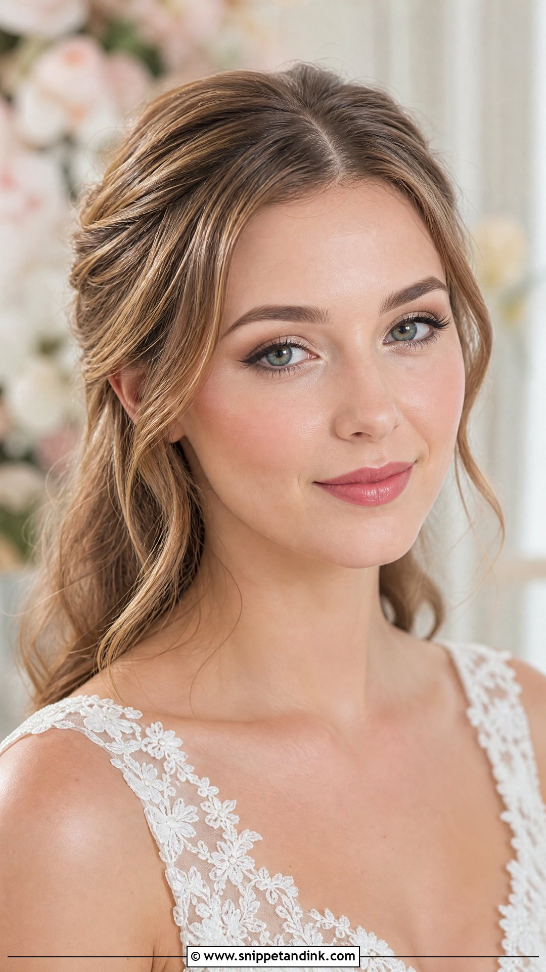 Natural Bridal Makeup With Winged Eyeliner - Snippet and Ink - 20 Bridal Makeup Winged Eyeliner Ideas