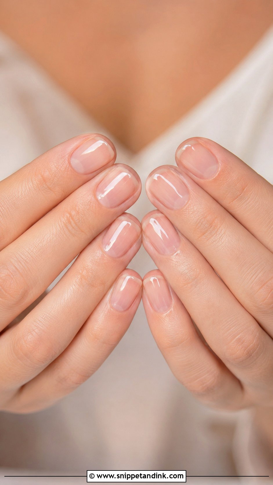 Natural Bridal Nails With Clear Gloss Polish - Snippet and Ink - 20 Natural Bridal Nails