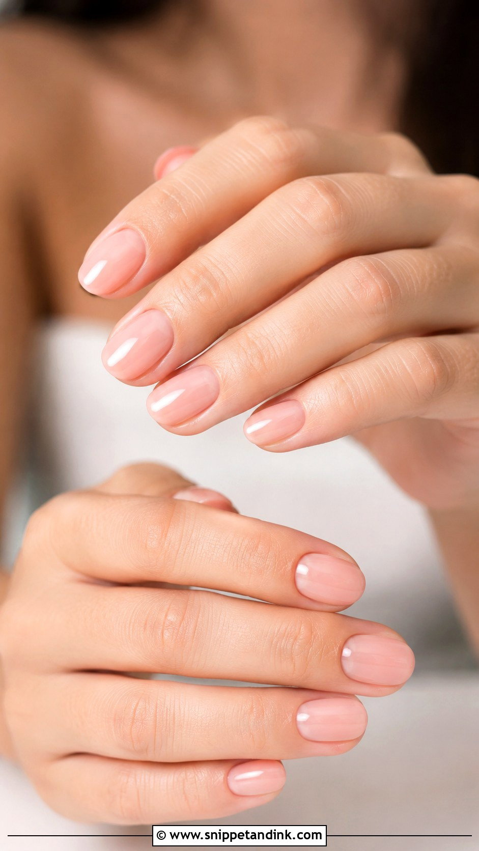 Natural Bridal Nails With Nude Pink Base - Snippet and Ink - 20 Natural Bridal Nails
