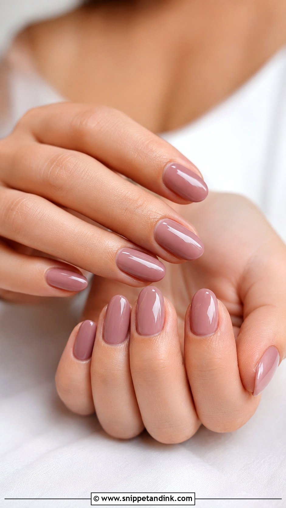 Natural Bridal Nails With Sheer Mauve Polish - Snippet and Ink - 20 Natural Bridal Nails