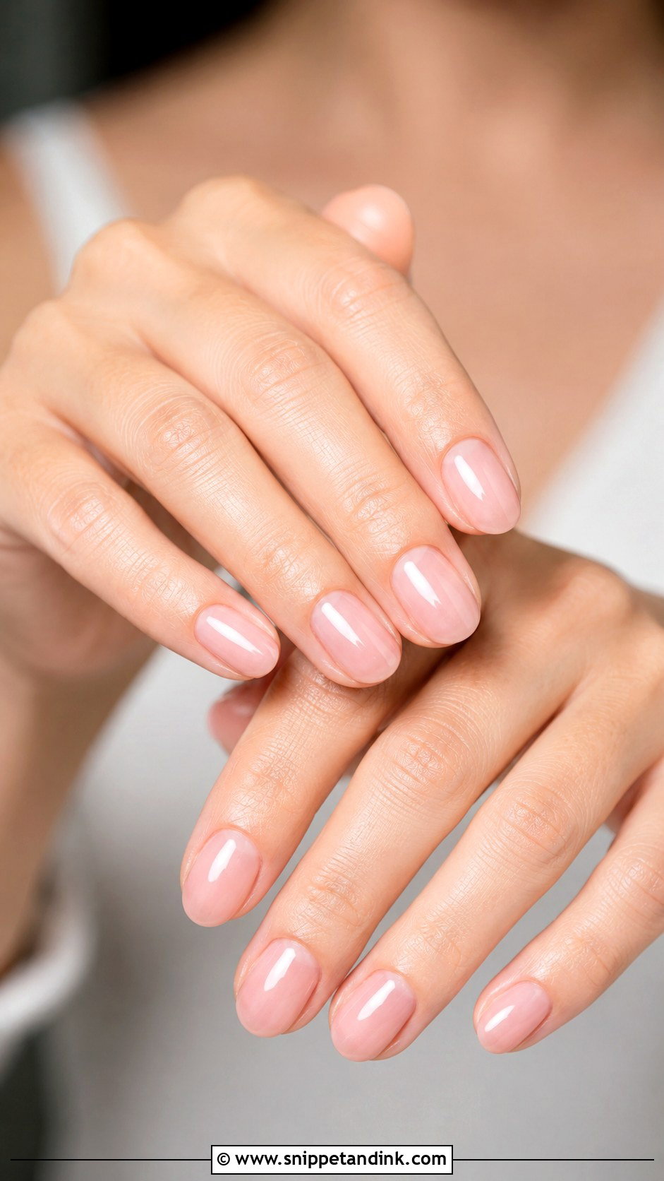 Natural Bridal Nails With Sheer Pink Polish - Snippet and Ink - 20 Natural Bridal Nails